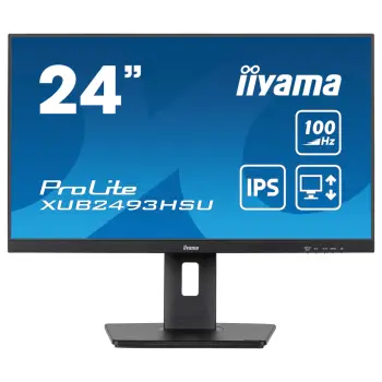 Monitor iiyama ProLite XUB2493HSU-B6 / 23.8″/ Full HD IPS / LED / 100Hz / 1ms / HDMI + DisplayPort + HDCP + USB – Zezë