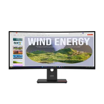Monitor Lenovo T34WD-40 / 34″/ Wide Quad HD VA / Curved / LED / 120Hz / 6ms / USB + DisplayPort + HDMI – Zezë