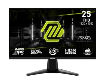 Monitor Gaming MSI MAG 255F E20 / 24.5”/ Full HD Rapid IPS / 200Hz / 0.5ms / HDMI+DP – Zezë