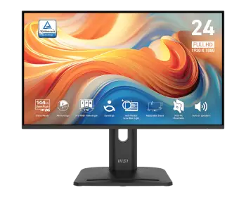 Monitor MSI PRO MP245PGDE E14 / 23.8″/ Full HD IPS / 144Hz / 1ms / HDMI+DP+VGA – Zezë