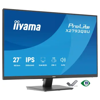 Monitor IIYAMA X2793QSU-B1 / 27″/ Quad HD IPS / LED / 75Hz / 1ms / HDMI+USB+DP – Zezë