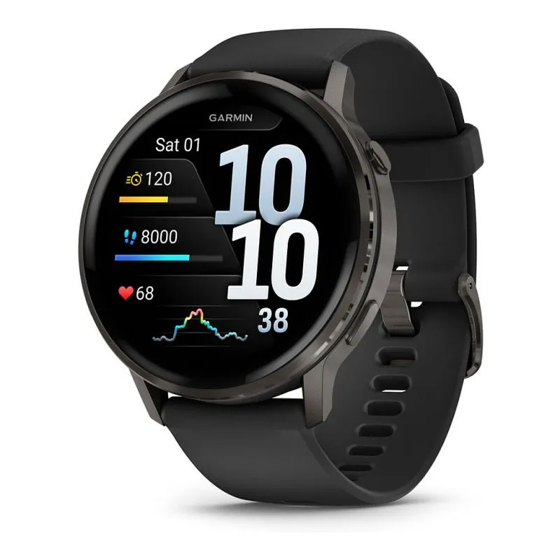 Orë e mençur Garmin Venu 4 45mm Silicone Band – Zezë - 1