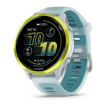 Orë e mençur sportive Garmin Forerunner 570 me kornizë alumini 47mm / 1.4″ -Bardhë/Verdhë/Blu