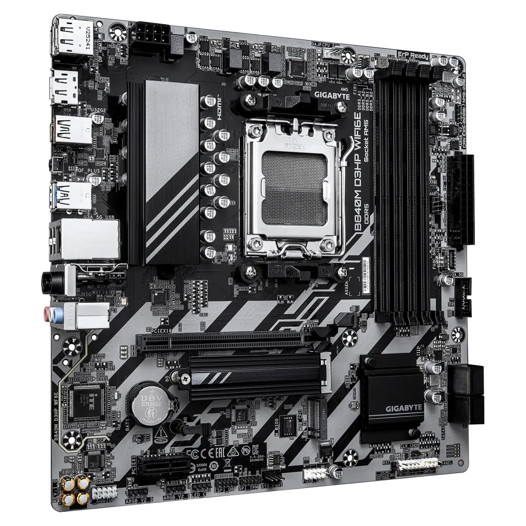 Pllakë Amë AMD MOT Gigabyte B840M D3HP WiFi6E / AM5 / mATX / DDR5 - 2