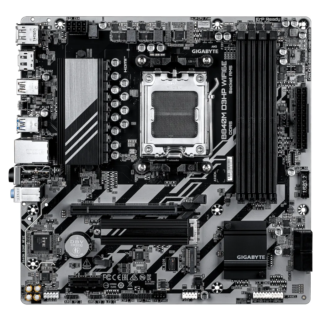 Pllakë Amë AMD MOT Gigabyte B840M D3HP WiFi6E / AM5 / mATX / DDR5 - 3