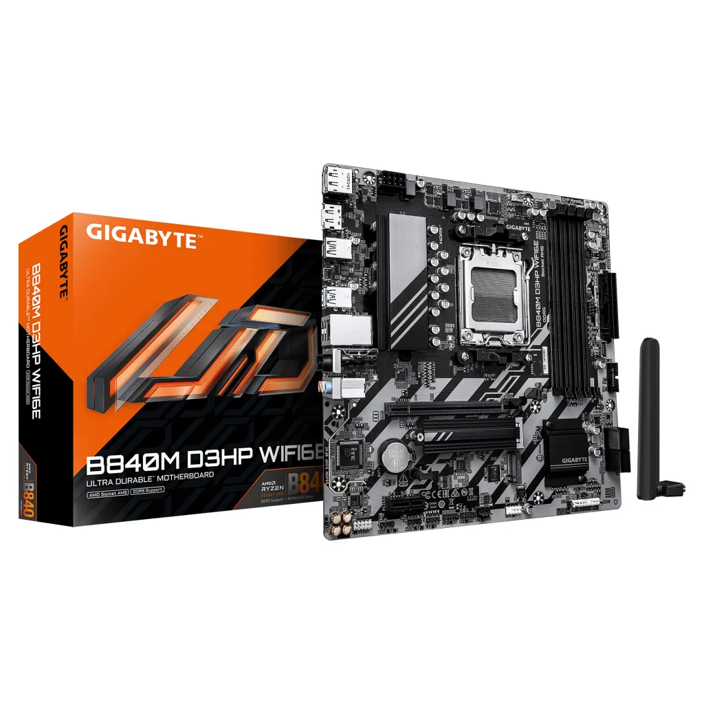 Pllakë Amë AMD MOT Gigabyte B840M D3HP WiFi6E / AM5 / mATX / DDR5 - 4
