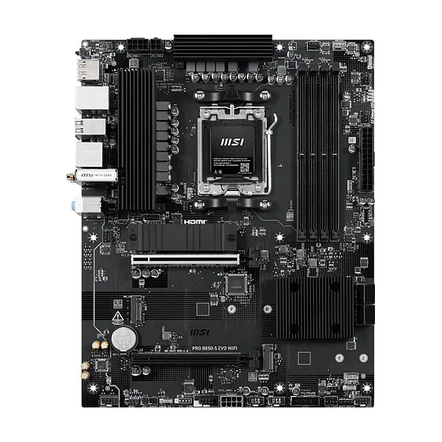 Pllakë Amë AMD MSI Pro B850-S Evo WiFi Chipset B850 / AM5 / ATX, / DDR5 / WiFi - 1