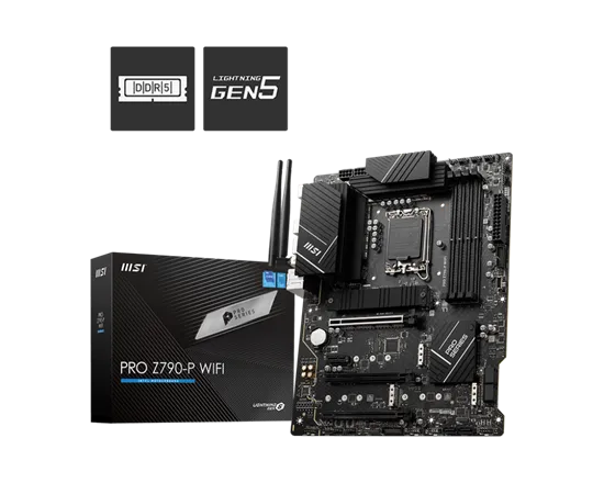 Pllakë Amë Intel MSI PRO Z790-P WIFI LGA1700 ATX me Wi-Fi dhe Bluetooth - 1