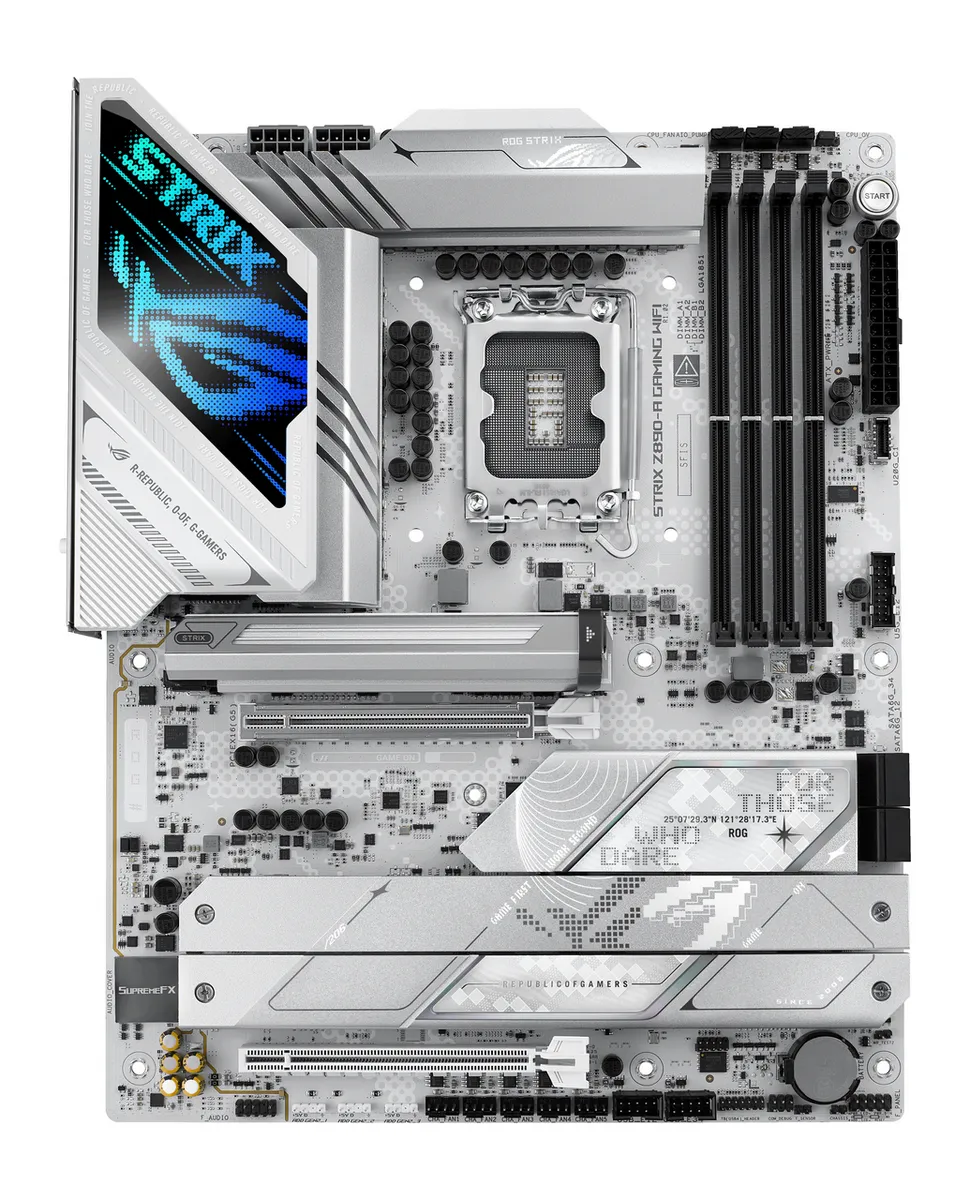 Pllakë Amë Asus ROG Strix Z890-A Gaming WiFi Motherboard / Intel Chipset – Argjend - 1