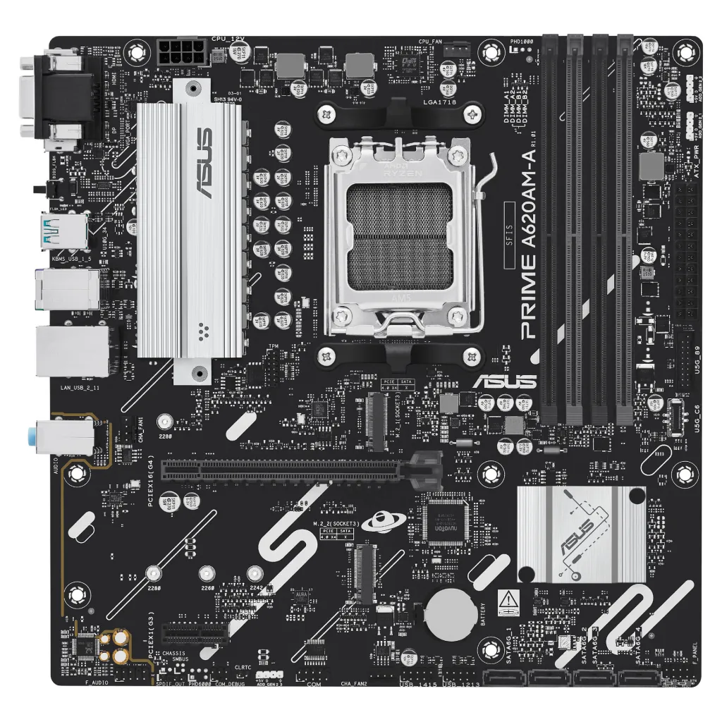 Pllakë Amë MB AMD ASUS PRIME A620AM-A-CSM / AMD Socket AM5 / DDR5 / mATX - 3