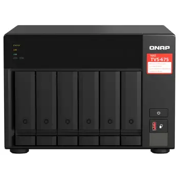 QNAP TVS-675-8G NAS 6-Bay | 8GB DDR4 | Dual 2.5GbE | M.2 NVMe | PCIe Expansion