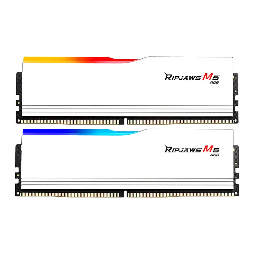 RAM Memorie DDR5 G.Skill DIMM 6800 / 64GB / CL34 / Ripjaws M5 RGB / Intel XMP / Dual‑Kit / 2×32GB – Bardhë - 1