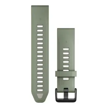 Rrip për ora Garmin QuickFit 20mm prej silikoni – Gjelbër/Gri