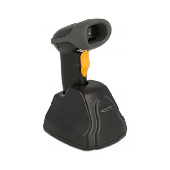 Skaner Delock wireless i barkodeve 1D/2D 2.4GHz me charging station – Shumëgjuhësh