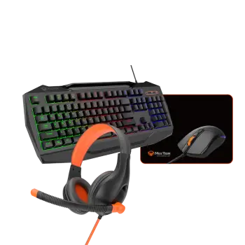 Set Gaming Meetion C490 Wired Tastierë+Maus+Kufje+Mauspad – Zezë