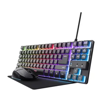 Set Gaming Trust GXT794 / 3‑in‑1 / Tastierë + Maus + Mauspad – Zezë