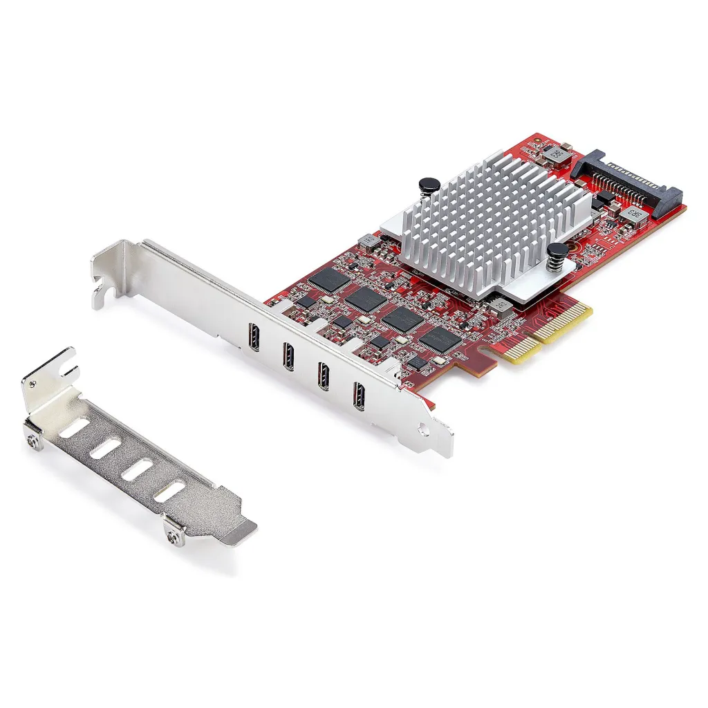 StarTech 4-Port USB Type-C PCIe Card, USB-C 10Gb, 4x Controllers, TAA - 1