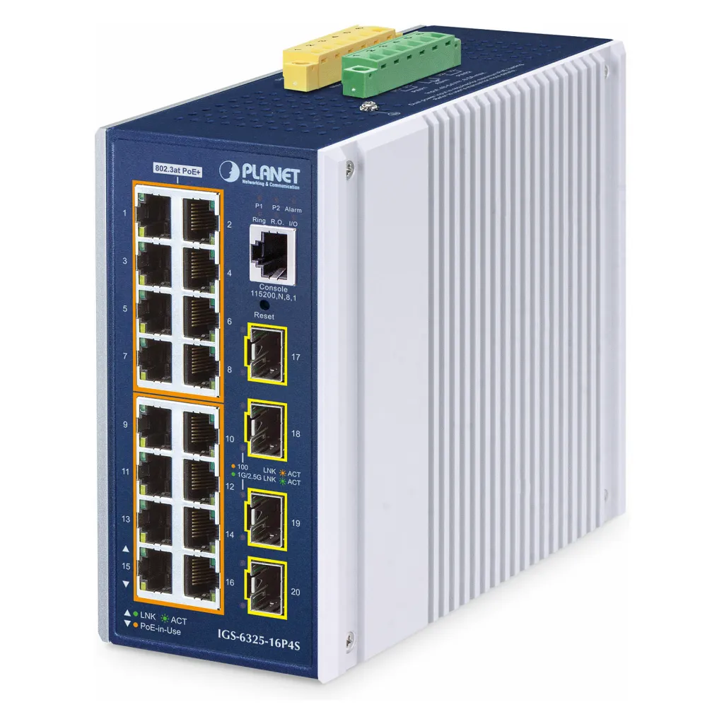 Switch PLANET / Managed L3 / 16‑Port Gigabit + 4x SFP / PoE - 1