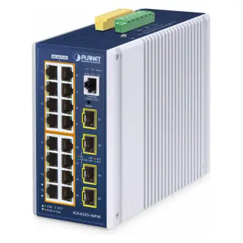 Switch PLANET / Managed L3 / 16‑Port Gigabit + 4x SFP / PoE