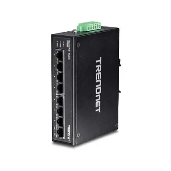 Switch TRENDnet TI‑PG80 / Unmanaged L2 / 8x Gigabit Ethernet / PoE+ / DIN‑Rail