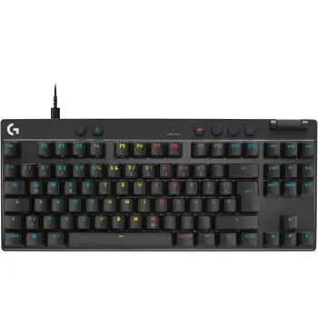 Tastierë Gaming me kabllo Logitech PRO X TKL RAPID LIGHTSYNC RGB / QWERTZ – Zezë