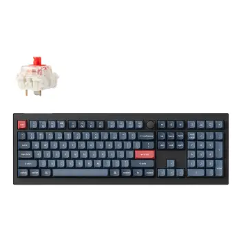 Tastierë pa kabllo Keychron V6 Max / Gateron Jupiter Red / Hot‑Swap RGB / QWERTZ / German Language – Zezë / Blu