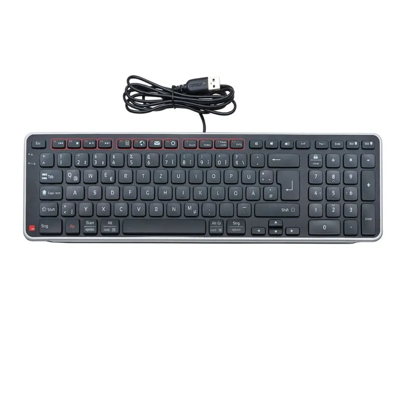 Tastierë me kabllo Contour Balance / QWERTZ – Zezë/Gri - 1