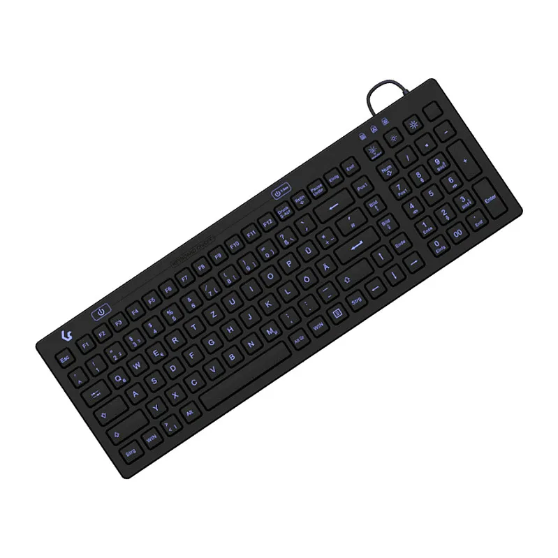 Tastierë me kabllo KeySonic ICY BOX KSK-6031INEL / QWERTZ – Zezë - 1