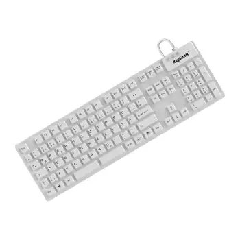 Tastierë me kabllo KeySonic KSK-8030 IN IP68 / QWERTZ – Bardhë
