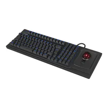 Tastierë me kabllo KeySonic KSK-8202ELU-T Full-Size me Trackball / QWERTZ – Zezë