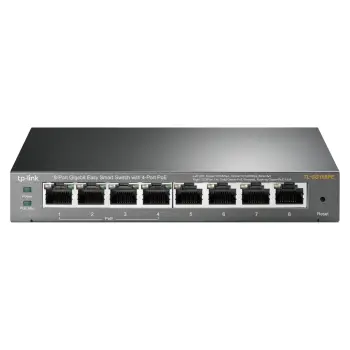 TP-Link TL-SG108PE 8-Port Gigabit Smart PoE+ Switch me 4x PoE Ports dhe 64W Budget Metal Fanless