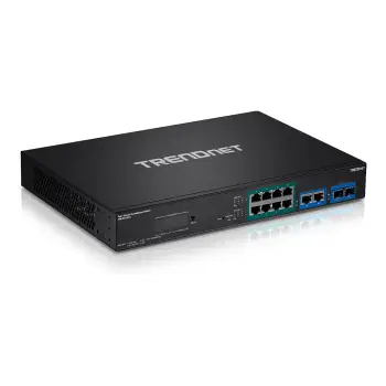 TRENDnet TPE-3012LS 12-Port Gigabit PoE+ Smart Surveillance Switch 110W 2x SFP Web Managed Rackmount