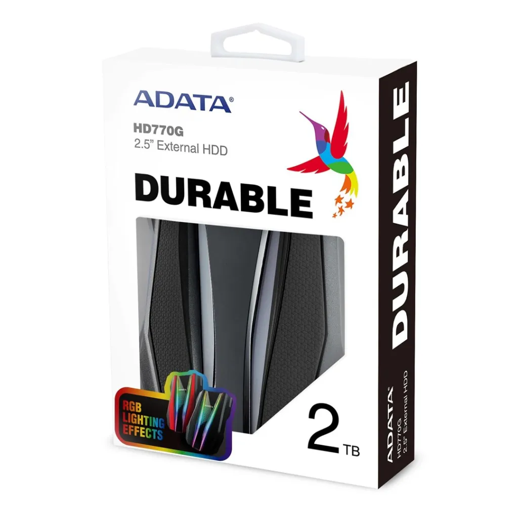 Disk I jashtëm, ADATA HD770G external hard drive 2 TB Black - 5