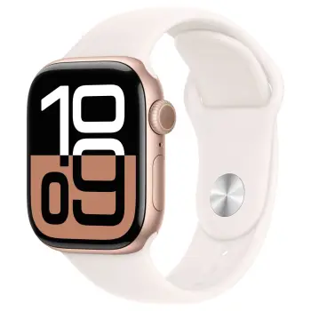 Orë e mençur Apple Watch Series 10 GPS + Cellular 42mm Rose Gold Aluminium Case with Light Blush Sport Band - S/M