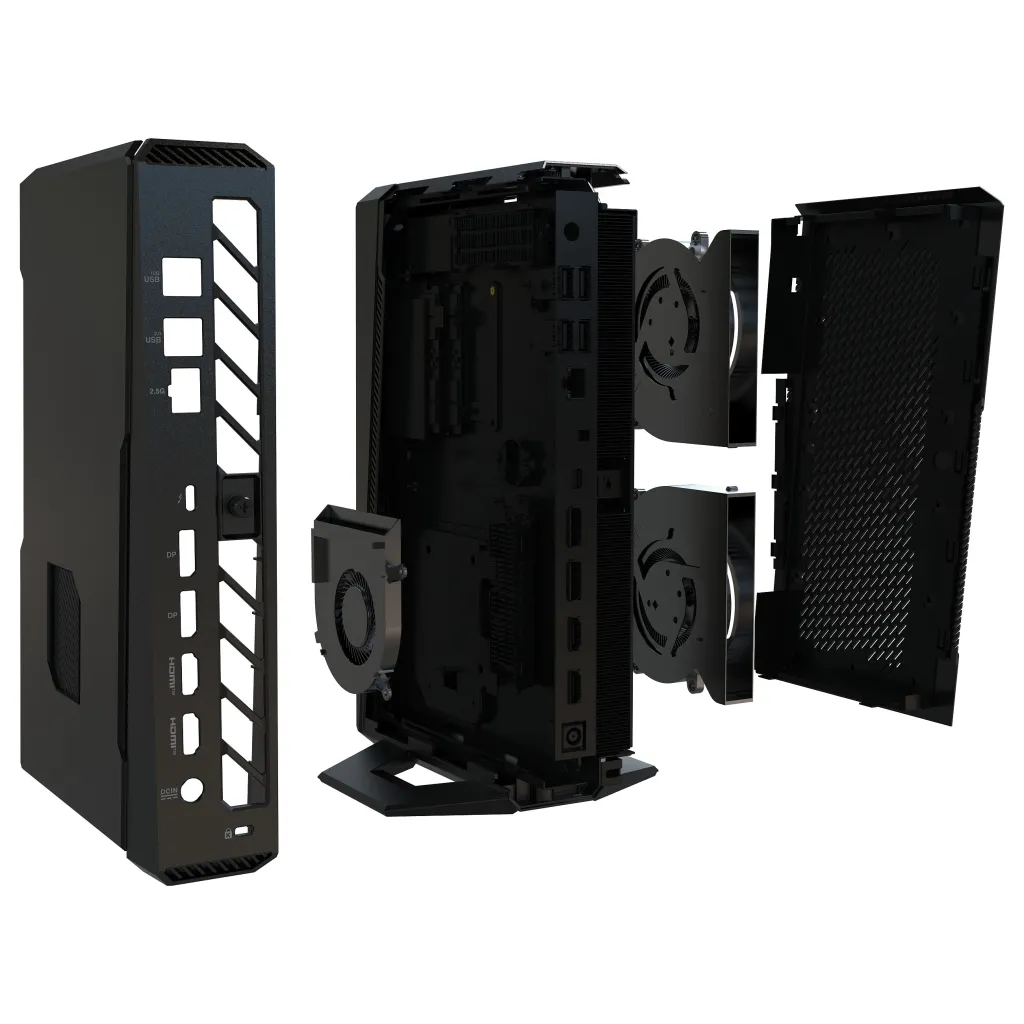 Kompjuter, ASUS ROG NUC 15 Kit RNUC15JNK9X40002 - Intel Core Ultra 9 275HX, NVidia GeForce RTX 5070 Grafik, 2x DDR5 SO-DIMM, 3x M.2, WiFi 7, 1x TB4 - 4