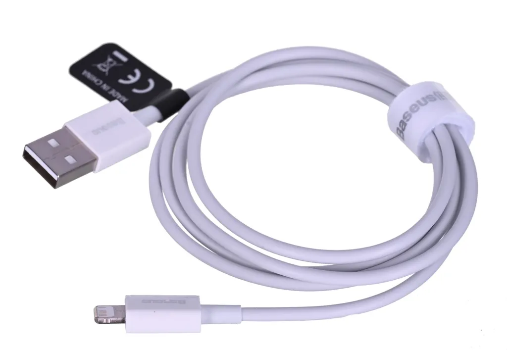 Kabllo, Baseus CALYS-A02 mobile phone cable White 1 m USB A Lightning - 2