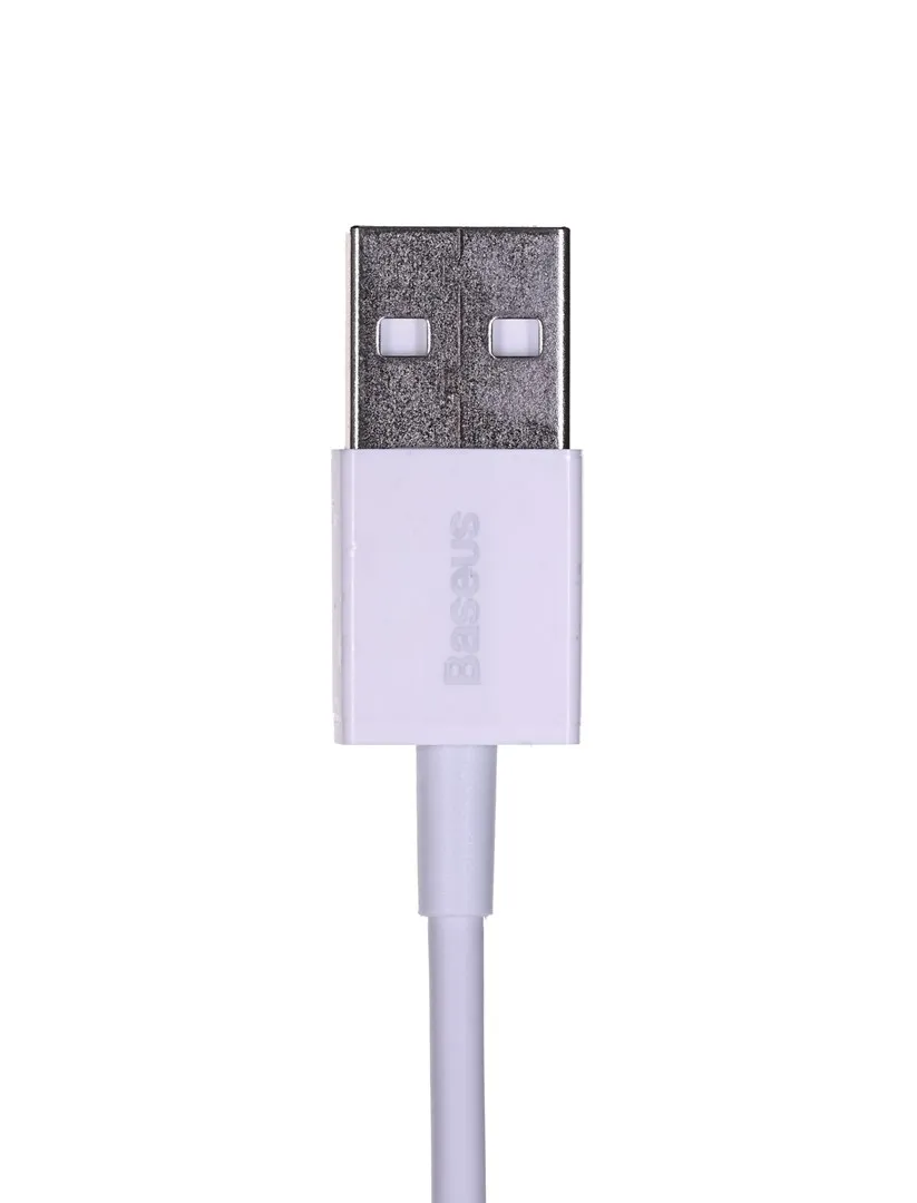 Kabllo, Baseus CALYS-A02 mobile phone cable White 1 m USB A Lightning - 3