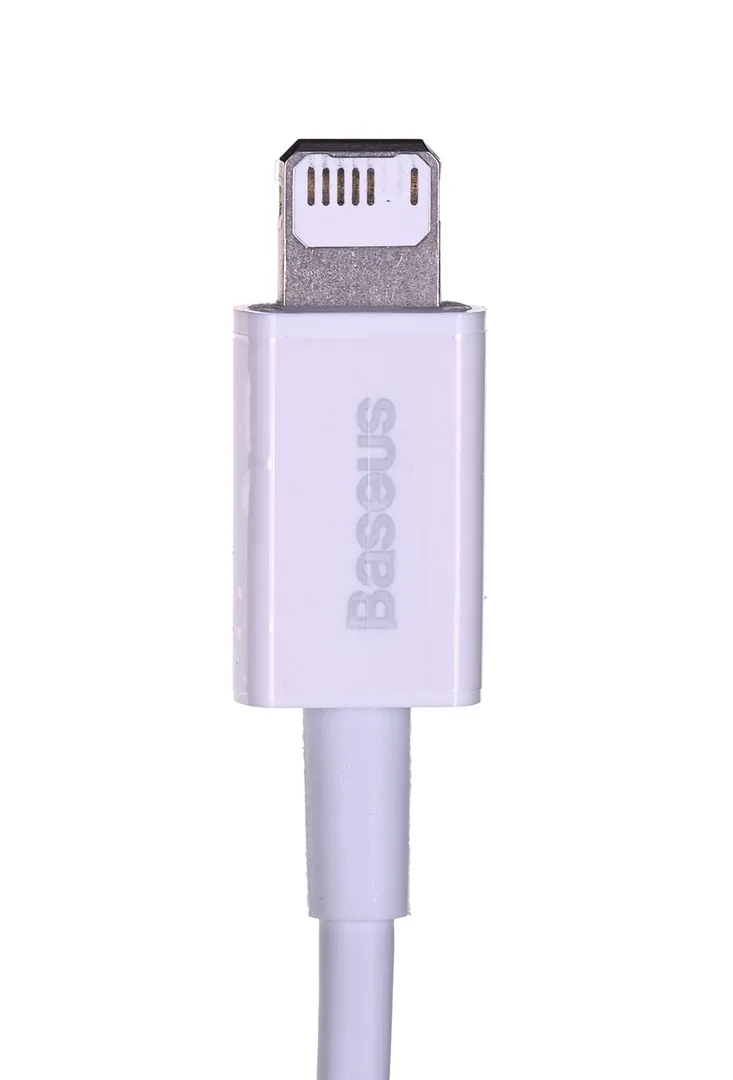Kabllo, Baseus CALYS-A02 mobile phone cable White 1 m USB A Lightning - 4