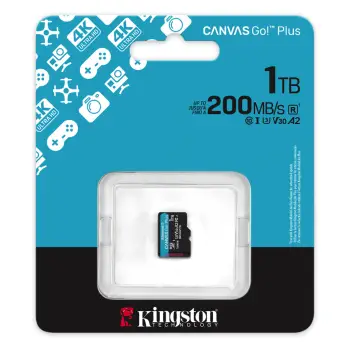 Kartë e memories, CARD Kingston 1TB microXC Canvas Go Plus Gen4 200R A2 U3 Single Pack w/o ADP