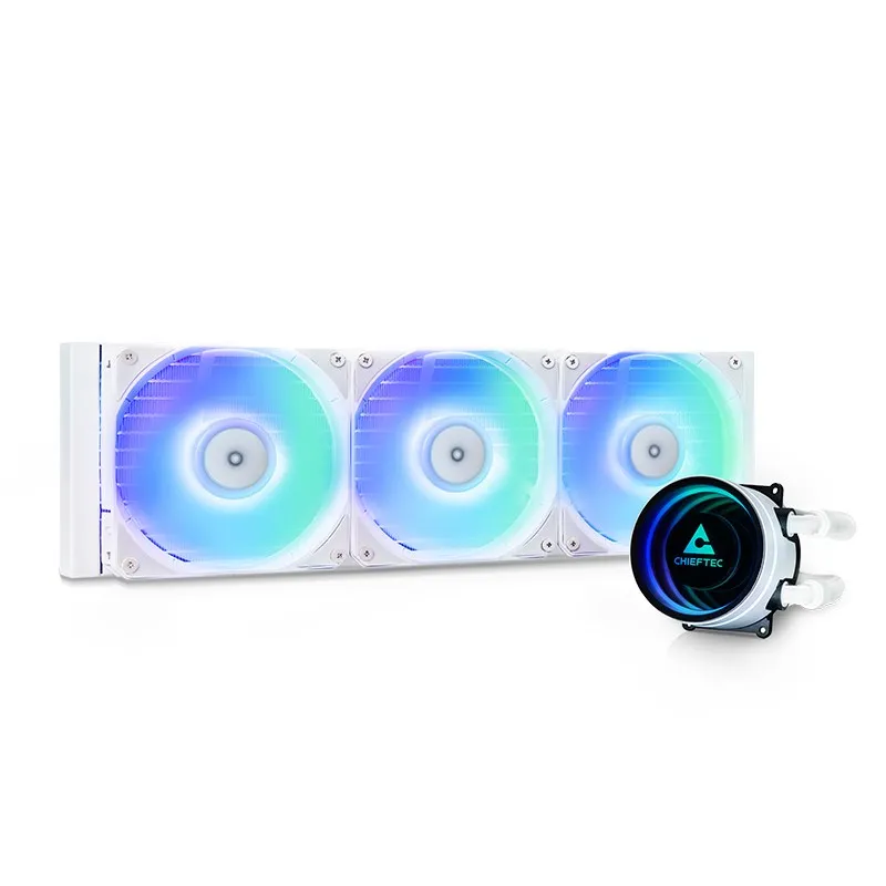 Ftohës i procesorit, Chieftec CLC-360-RGB-W computer cooling system Computer case All-in-one liquid cooler 12 cm White - 2