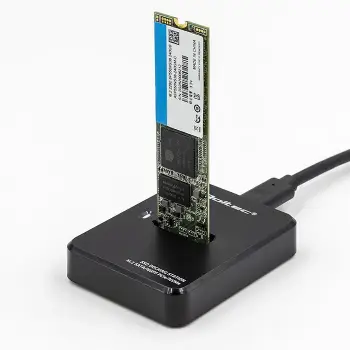 Docking Station për SSD QOLTEC M.2 NVMe SSD Docking Station, PCIe, USB-C
