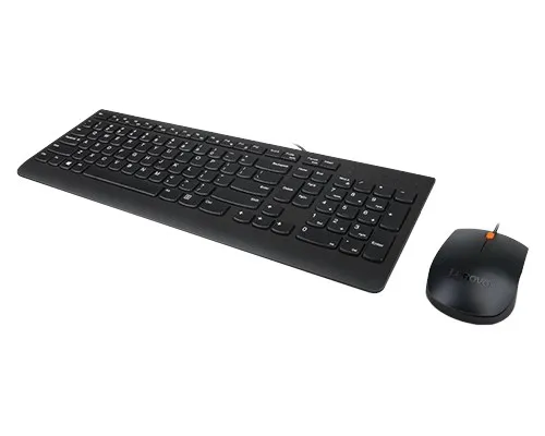 Tastierë dhe maus, Lenovo 300 keyboard Mouse included Universal USB QWERTY US English Black - 1