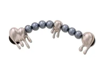 CrocsPearl Melted Silver Chain