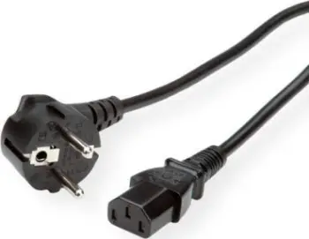 Kabllo rryme Value 19.99.1017, 0.60 m, prizë me tokëzim C13, e zezë