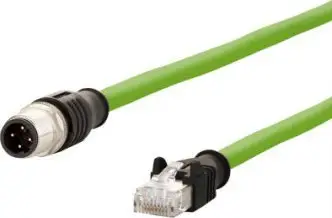 Kabllo rrjeti Metz Connect 142M4D15100, M12 CAT 5e, 10m, e gjelbër rezistente ndaj UV