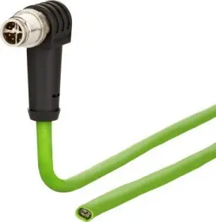 Kabllo rrjeti Metz Connect 142M2X90010, M12 CAT 6a S/FTP, 1m, jeshile PUR rezistente ndaj acideve