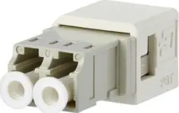 Adapter fiber optik LC-D, 0.52" lartësi, bezhë