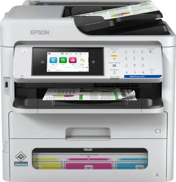 Printer multifunksional Epson WorkForce Pro EM-C800RDWF, inkjet, 25 faqe në minutë, i bardhë