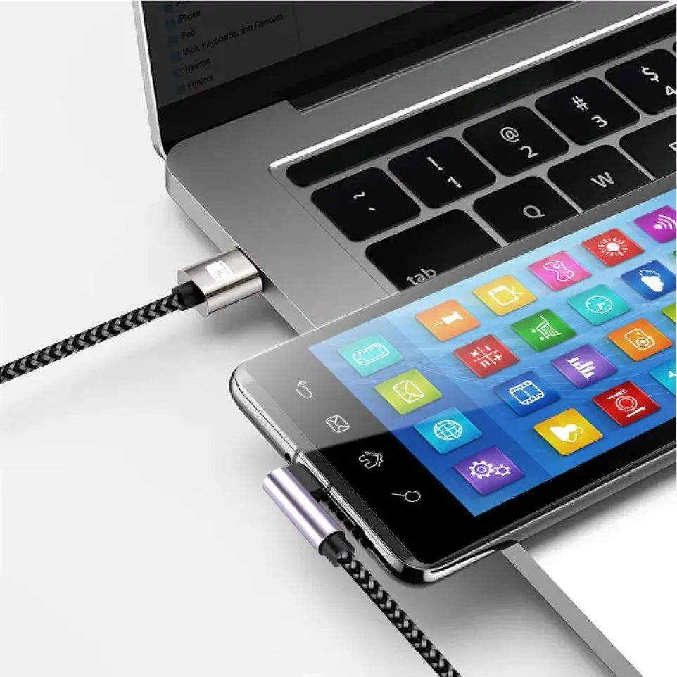 Kabllo USB Techly, USB A 2.0 në USB C 3A, 0.5m, antracit - 3