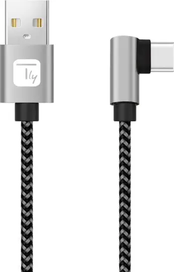 Kabllo USB Techly, USB A 2.0 në USB C 3A, 0.5m, antracit
